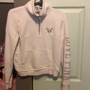 White half zip up from pink.